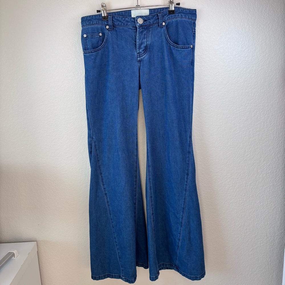 One Teaspoon - Bell Bottom Jeans Blue Denim Button Fly - 27